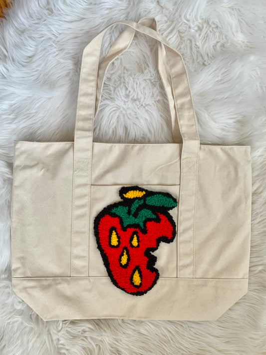 Strawberry Heavy Weight Tote Bag